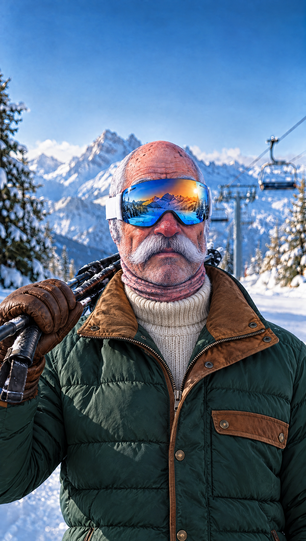 The Baron on the slopes